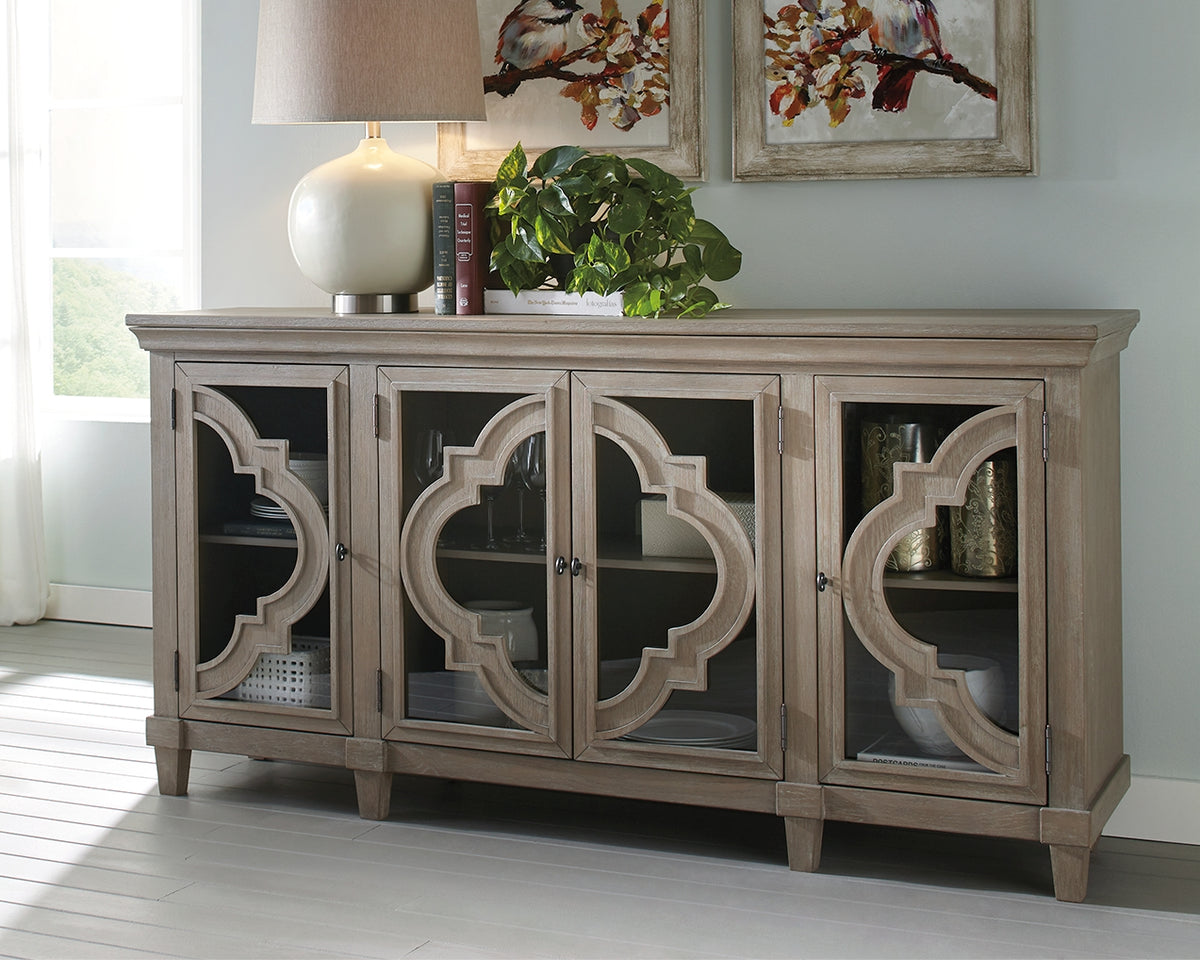 A2Z Furniture - Ashley Furniture - Fossil Ridge Accent Cabinet - Accent Cabinet / Gray - A4000037