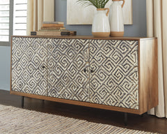 A2Z Furniture - Ashley Furniture - Kerrings Accent Cabinet - Accent Cabinet / Brown/Black/White - A4000258