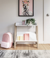 A2Z Furniture - Ashley Furniture - Blariden Bookcase - Small Bookcase / White/Tan - A4000361
