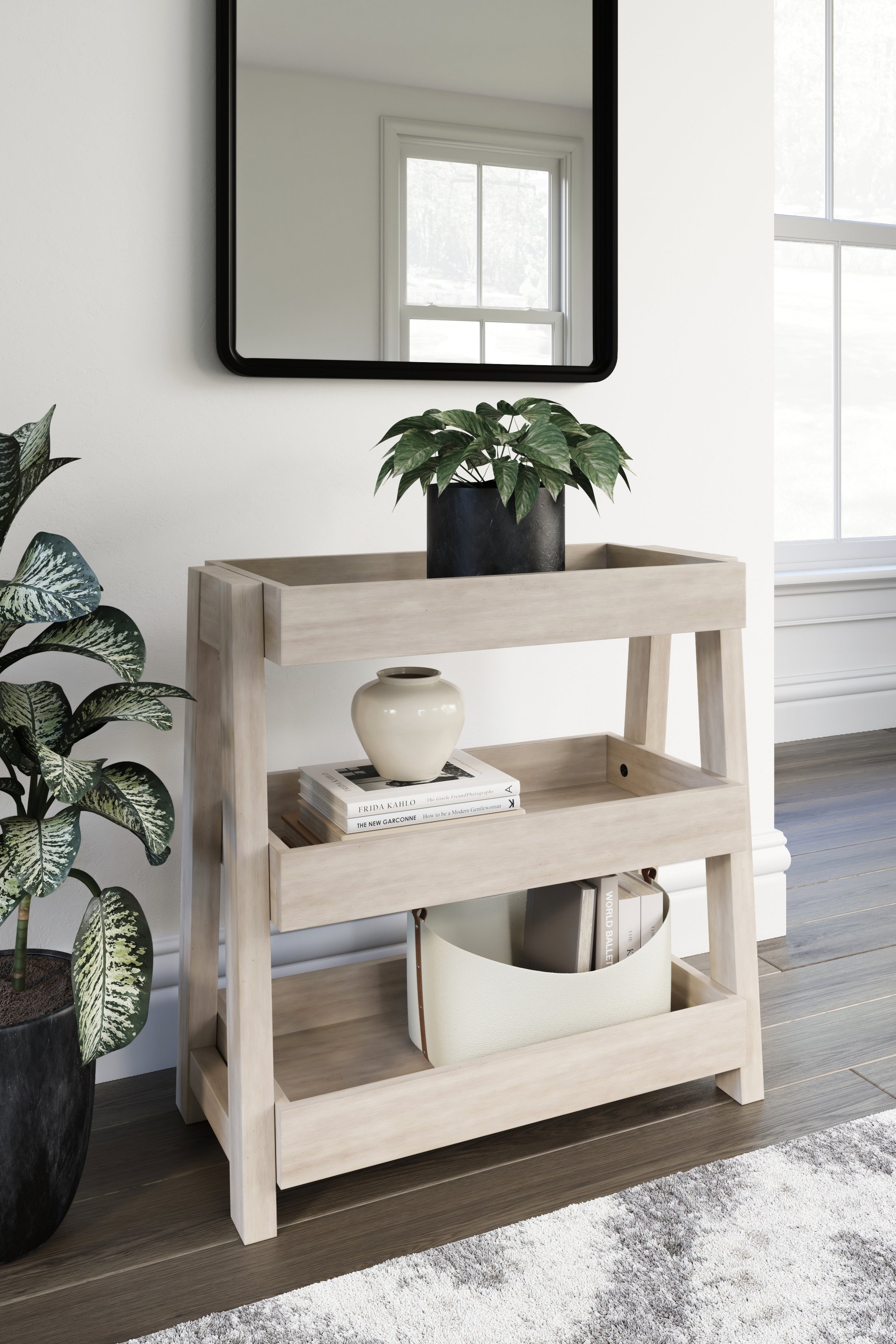 A2Z Furniture - Ashley Furniture - Blariden Shelf Accent Table - Shelf Accent Table / Light Tan - A4000368