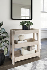 A2Z Furniture - Ashley Furniture - Blariden Shelf Accent Table - Shelf Accent Table / Light Tan - A4000368