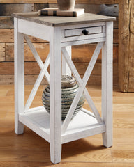 A2Z Furniture - Ashley Furniture - Adalane Accent Table - Accent Table / White/Gray - A4000374