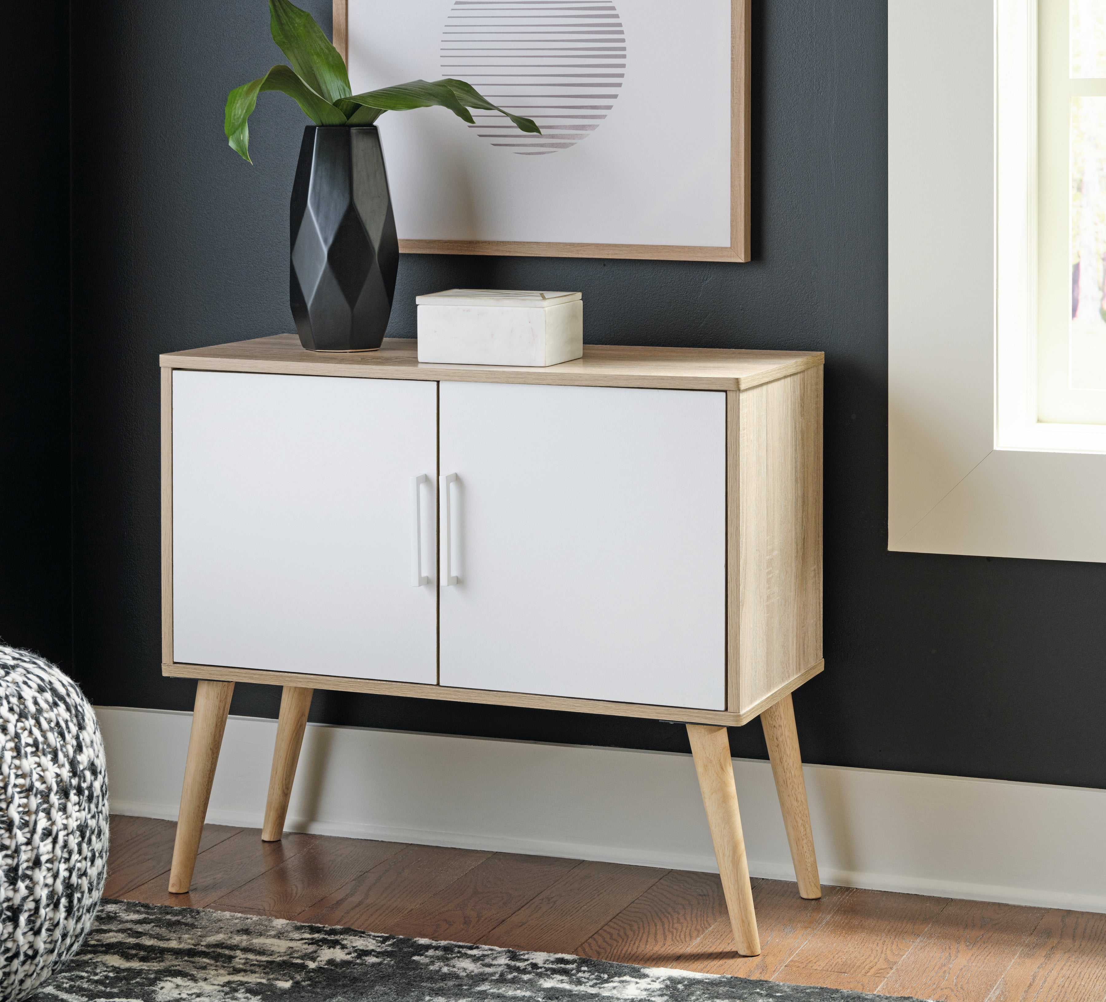 A2Z Furniture - Ashley Furniture - Orinfield Accent Cabinet - Accent Cabinet / Natural/White - A4000396