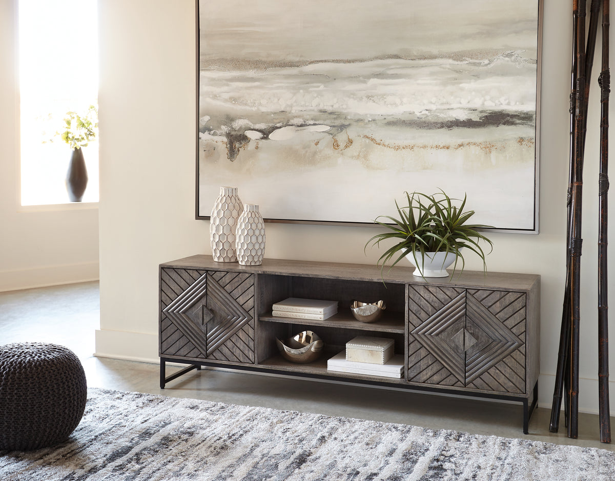 A2Z Furniture - Ashley Furniture - Treybrook Accent Cabinet - Accent Cabinet / Distressed Gray - A4000512