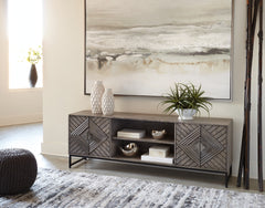 A2Z Furniture - Ashley Furniture - Treybrook Accent Cabinet - Accent Cabinet / Distressed Gray - A4000512