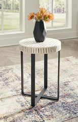 A2Z Furniture - Ashley Furniture - Crewridge Accent Table - Accent Table / Black/Cream - A4000530