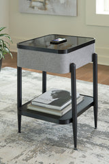 A2Z Furniture - Ashley Furniture - Jorvalee Accent Table with Speaker - Accent Table with Speaker / Gray/Black - A4000550