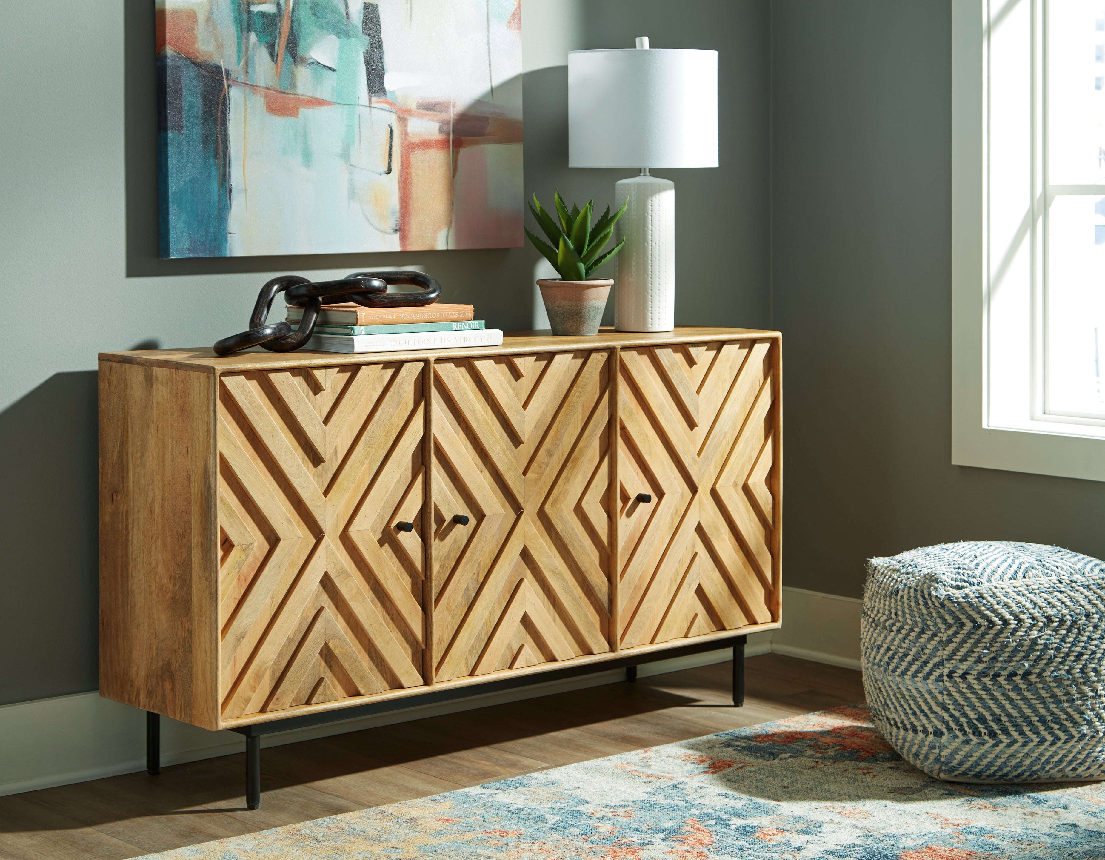 A2Z Furniture - Ashley Furniture - Cadewick Accent Cabinet - Accent Cabinet / Natural - A4000570