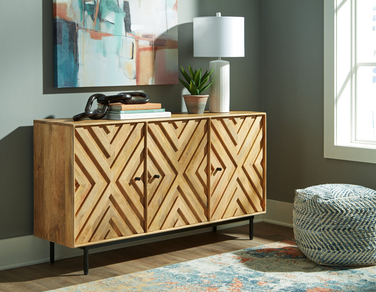 A2Z Furniture - Ashley Furniture - Cadewick Accent Cabinet - Accent Cabinet / Natural - A4000570
