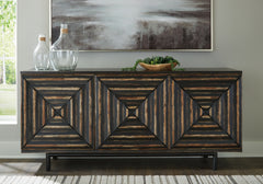 A2Z Furniture - Ashley Furniture - Fair Ridge Accent Cabinet - Accent Cabinet / Distressed Black - A4000573
