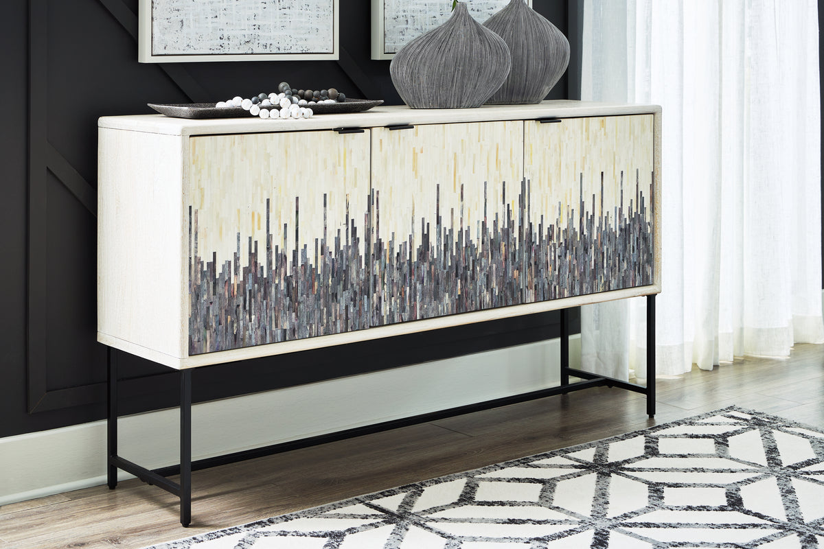 A2Z Furniture - Ashley Furniture - Freyton Accent Cabinet - Accent Cabinet / White/Gray - A4000582