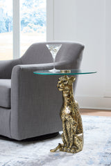 A2Z Furniture - Ashley Furniture - Vallain Accent Table - Accent Table / Antique Gold Finish - A4000605