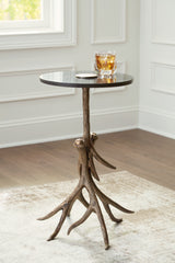 A2Z Furniture - Ashley Furniture - Lemkins Accent Table - Accent Table / Black/Antique Gold Finish - A4000606