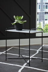A2Z Furniture - Ashley Furniture - Ashber Accent Table - Accent Table / White/Black - A4000609