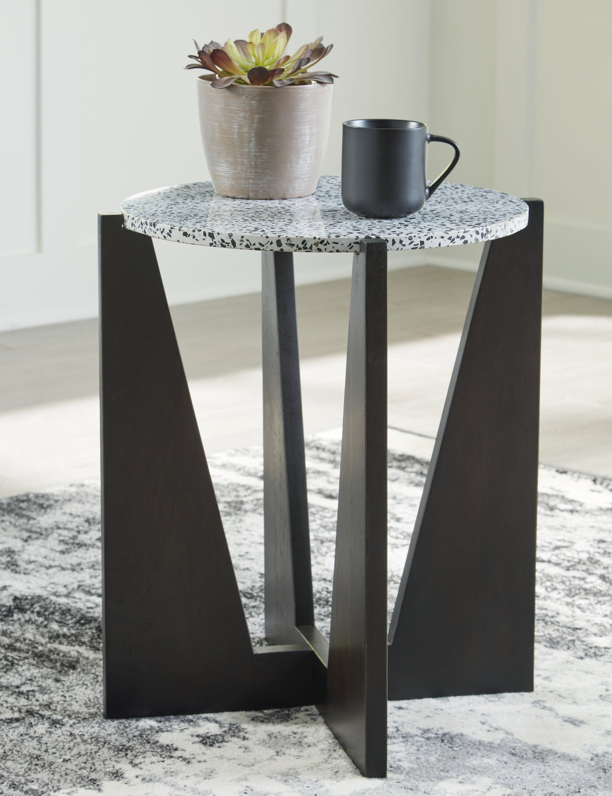 A2Z Furniture - Ashley Furniture - Tellrich Accent Table - Accent Table / Black/White - A4000616