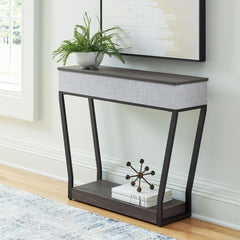 A2Z Furniture - Ashley Furniture - Sethlen Console Sofa Table with Speaker - Console Sofa Table w/Speaker / Gray/Black - A4000640
