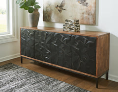 A2Z Furniture - Ashley Furniture - Dorannby Accent Cabinet - Accent Cabinet / Black/Brown - A4000649