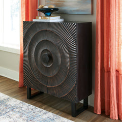 A2Z Furniture - Ashley Furniture - Fosterman Accent Cabinet - Accent Cabinet / Distressed Black - A4000660