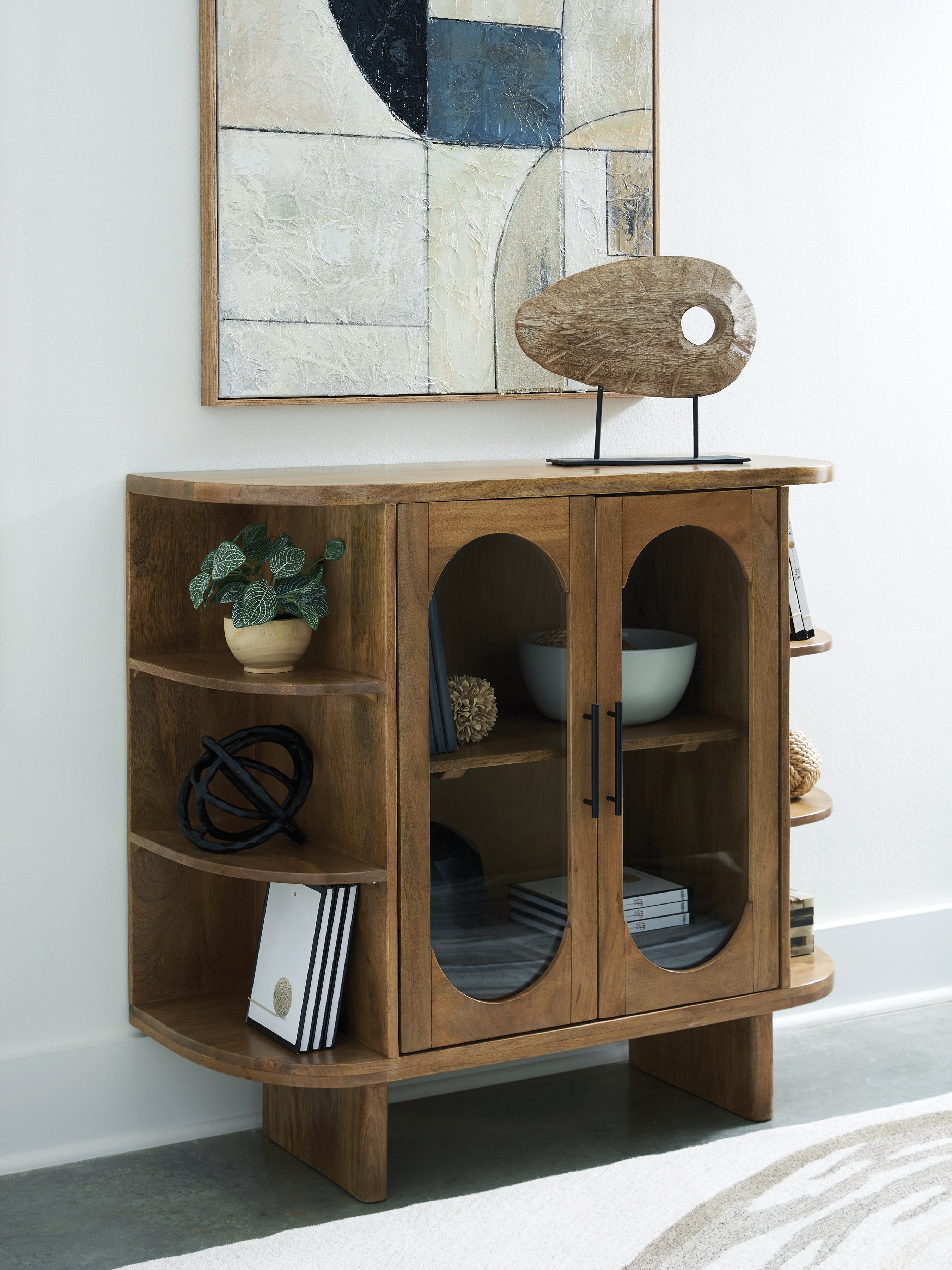 A2Z Furniture - Ashley Furniture - Niall Accent Cabinet - Accent Cabinet / Light Brown - A4000707