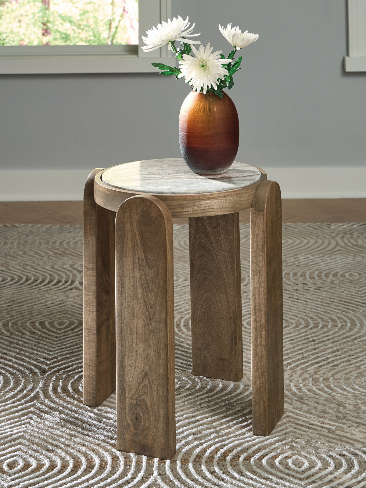 A2Z Furniture - Ashley Furniture - Gavrilley Accent Table - Accent Table / Gray/White/Brown - A4000722