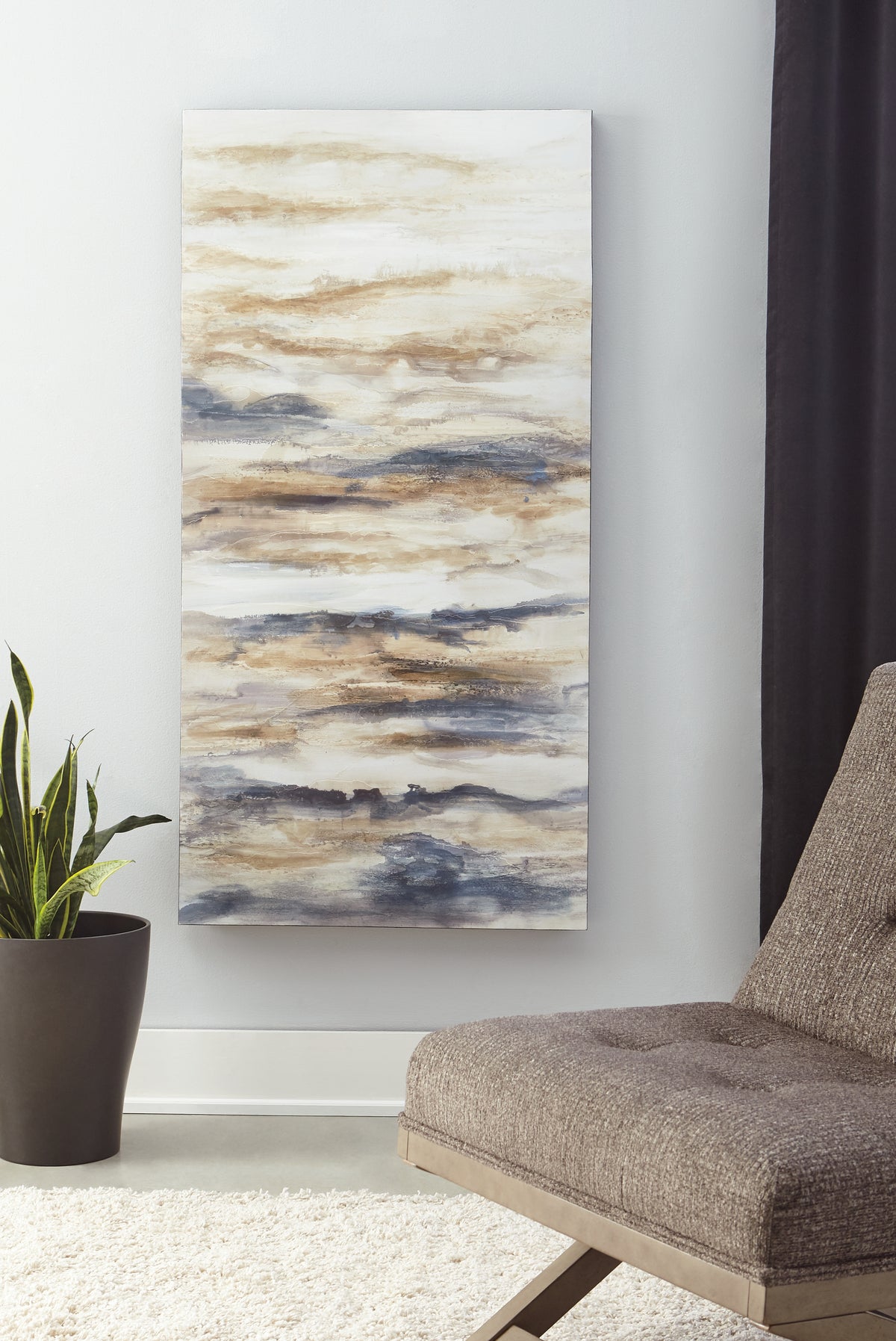 A2Z Furniture - Ashley Furniture - Joely Wall Decor - Wall Art / Blue/Tan - A8000277