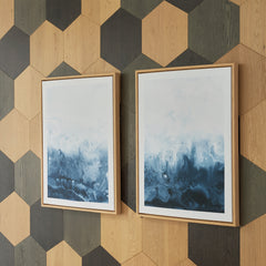 A2Z Furniture - Ashley Furniture - Holport Wall Decor - Wall Art Set (Set of 2) / Blue/White - A8000368