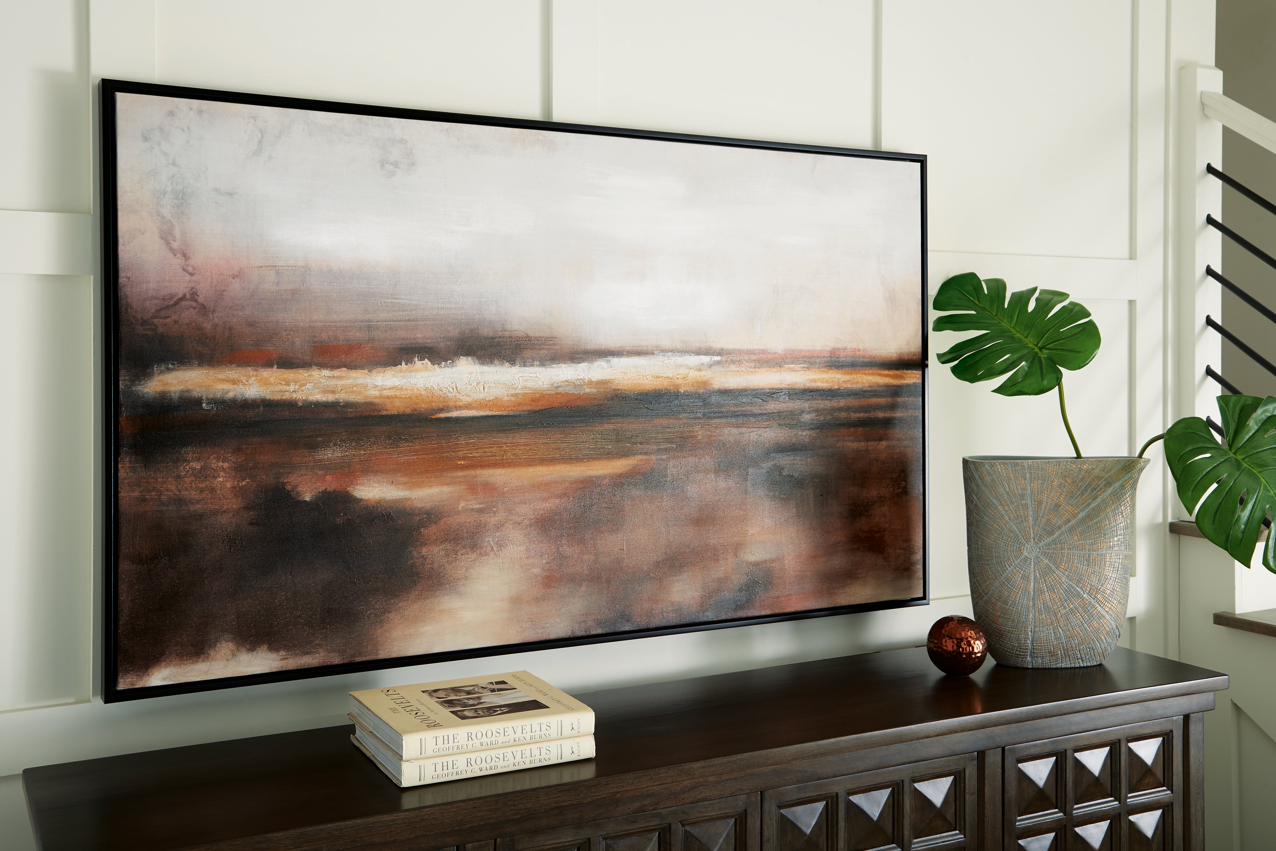 A2Z Furniture - Ashley Furniture - Drewland Wall Decor - Wall Art / Black/Brown/Orange - A8000375