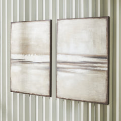 A2Z Furniture - Ashley Furniture - Brockdunn Wall Decor - Wall Art Set (Set of 2) / Tan/Brown - A8000403