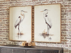 A2Z Furniture - Ashley Furniture - Aubinell Wall Decor - Wall Art Set (Set of 2) / Beige - A8000414