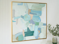 A2Z Furniture - Ashley Furniture - Wynburn Wall Decor - Wall Art / White/Blue/Green - A8000442