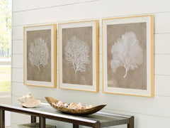 A2Z Furniture - Ashley Furniture - Hendridge Wall Decor - Wall Art Set (3/CN) / Taupe/White - A8000486