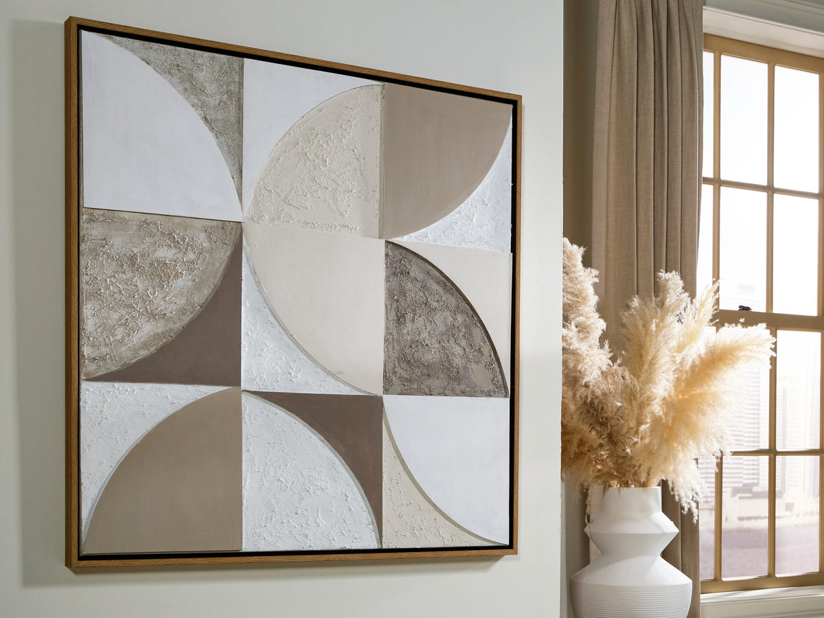 A2Z Furniture - Ashley Furniture - Harelman Wall Decor - Wall Art / Tan/Taupe/White - A8000502