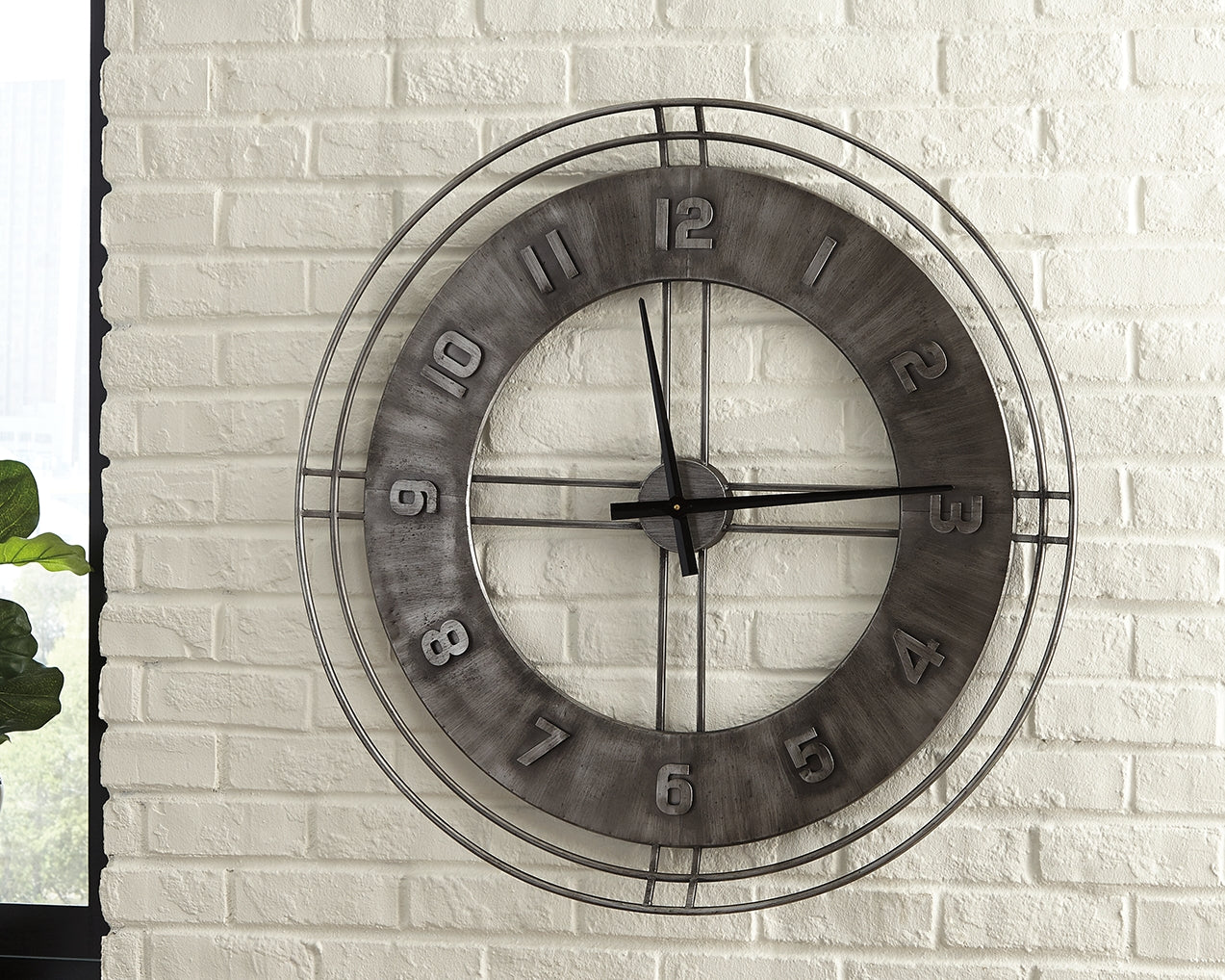 A2Z Furniture - Ashley Furniture - Ana Sofia Wall Decor - Wall Clock / Antique Gray - A8010068