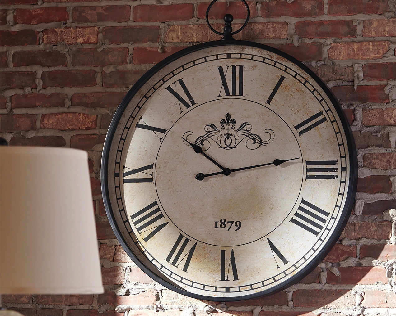 A2Z Furniture - Ashley Furniture - Augustina Wall Decor - Wall Clock / Antique Black - A8010110