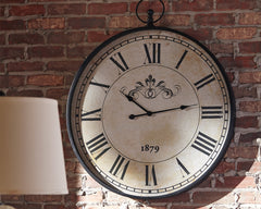 A2Z Furniture - Ashley Furniture - Augustina Wall Decor - Wall Clock / Antique Black - A8010110