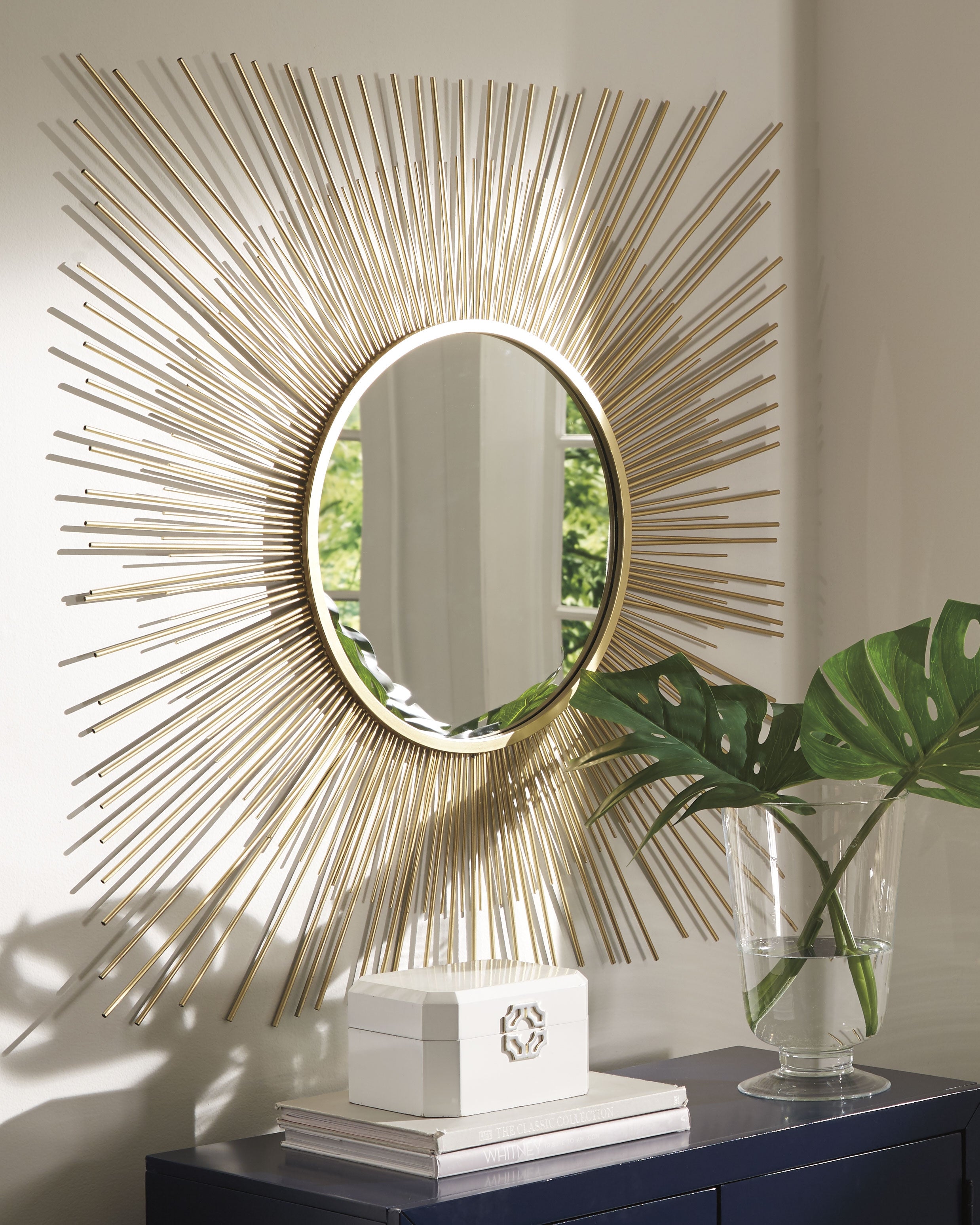 A2Z Furniture - Ashley Furniture - Elspeth Mirror - Accent Mirror / Gold Finish - A8010124