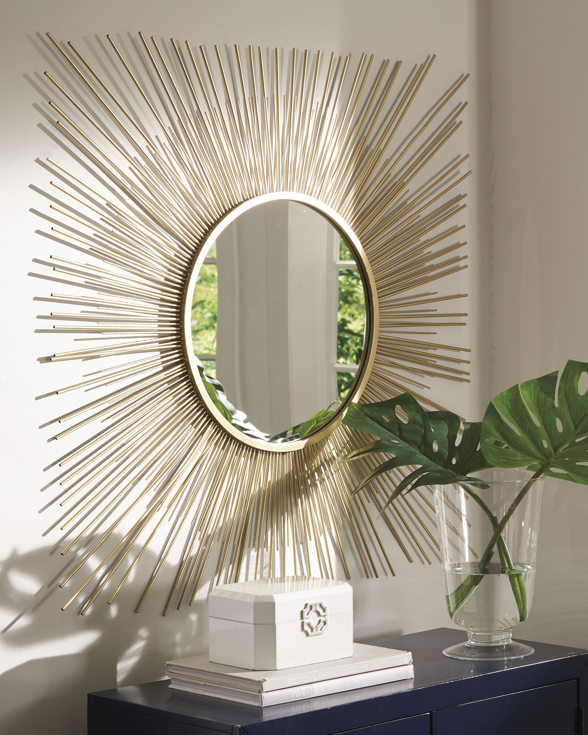A2Z Furniture - Ashley Furniture - Elspeth Mirror - Accent Mirror / Gold Finish - A8010124