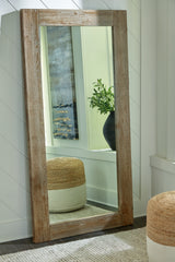 A2Z Furniture - Ashley Furniture - Waltleigh Mirror - Accent Mirror / Distressed Brown - A8010277