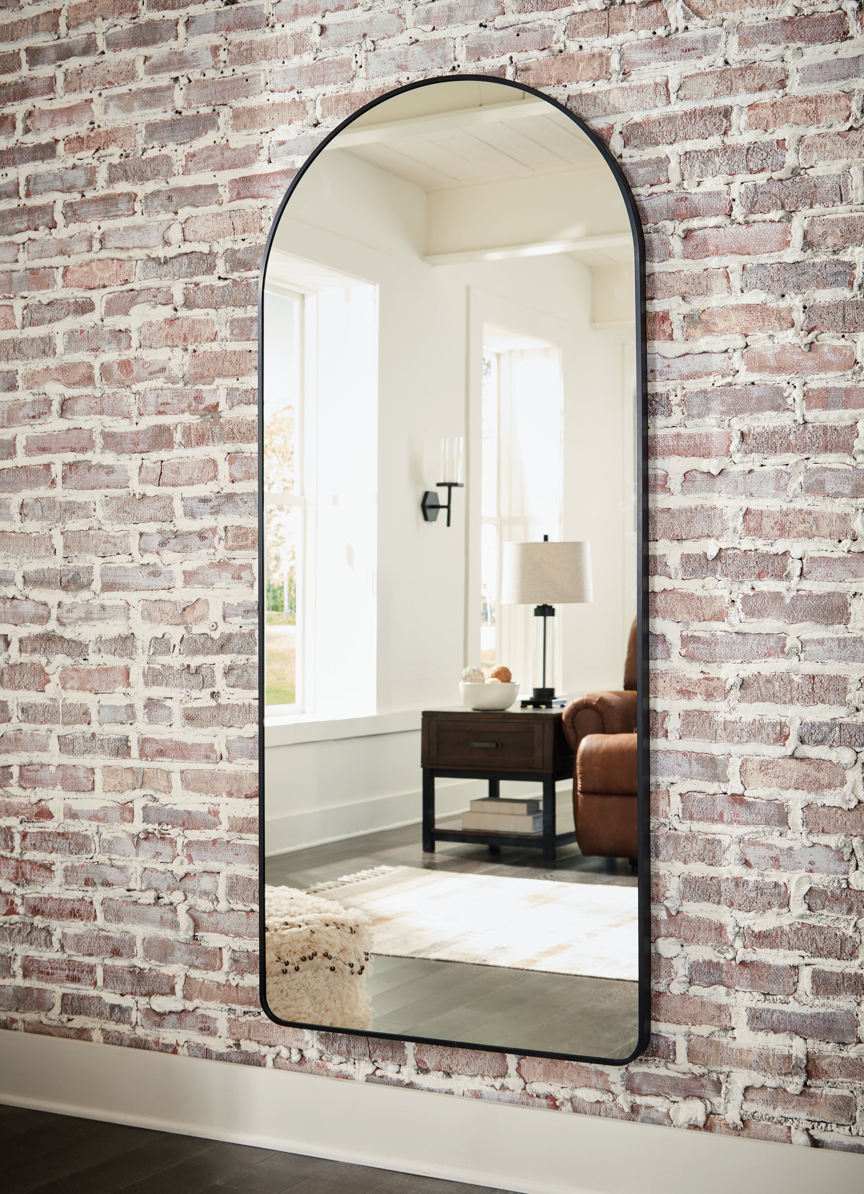 A2Z Furniture - Ashley Furniture - Sethall Mirror - Floor Mirror / Black - A8010307