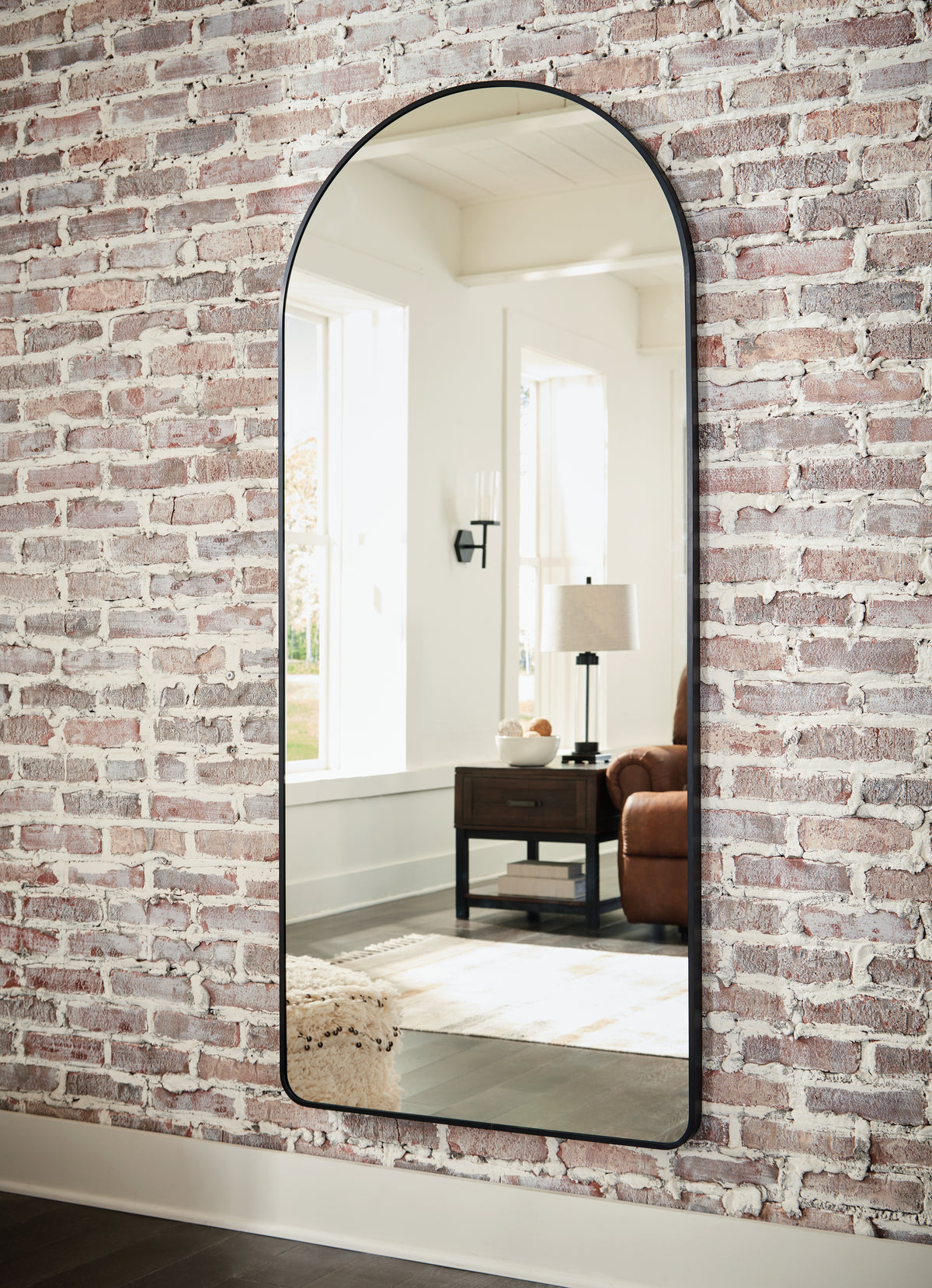 A2Z Furniture - Ashley Furniture - Sethall Mirror - Floor Mirror / Black - A8010307
