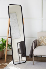 A2Z Furniture - Ashley Furniture - Bronick Mirror - Floor Mirror / Black/Brown - A8010342