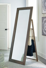 A2Z Furniture - Ashley Furniture - Dirkins Mirror - Floor Mirror / Brown - A8010343