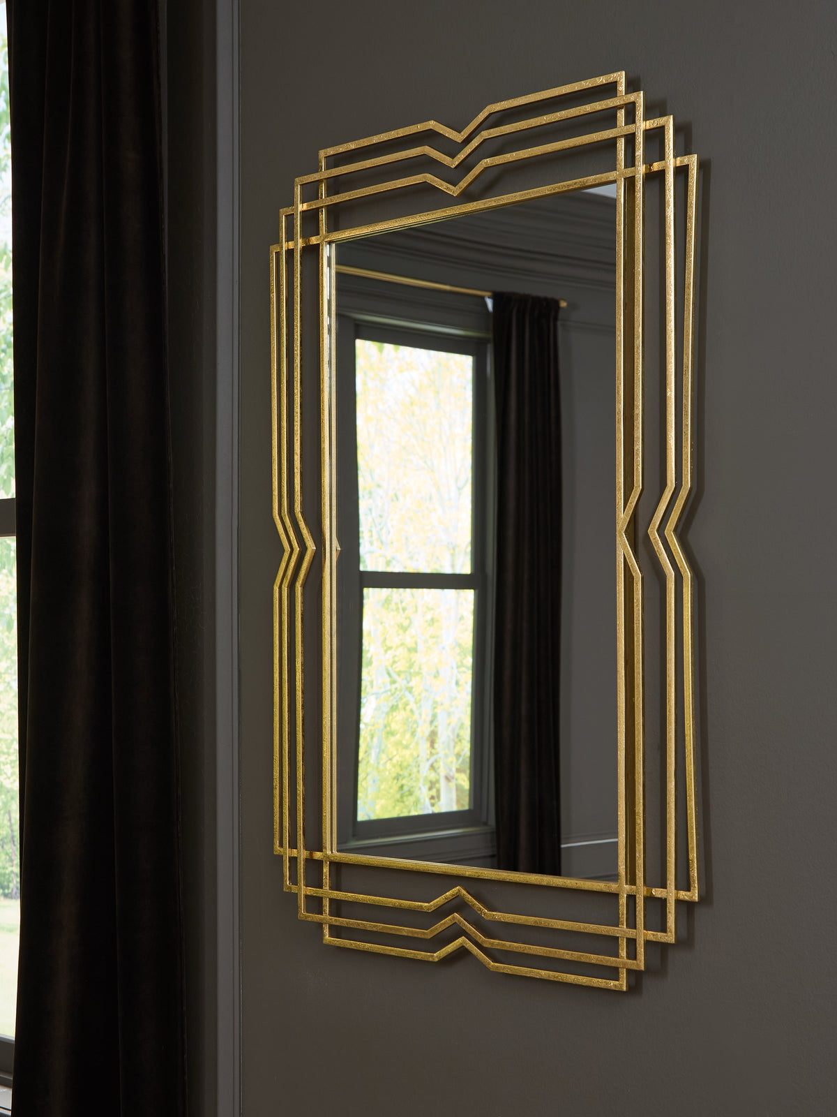 A2Z Furniture - Ashley Furniture - Claybrook Mirror - Accent Mirror / Gold Finish - A8010349