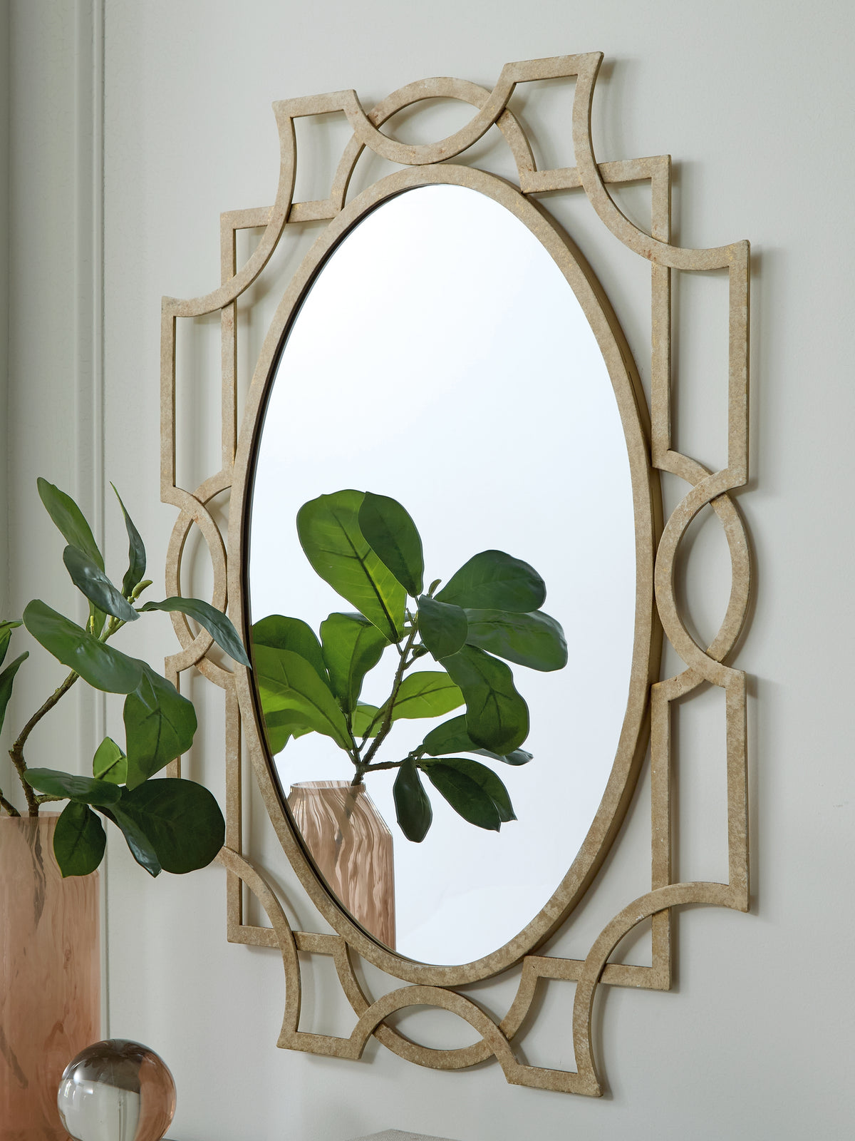 A2Z Furniture - Ashley Furniture - Fulkmore Mirror - Accent Mirror / Antique Gold Finish - A8010350