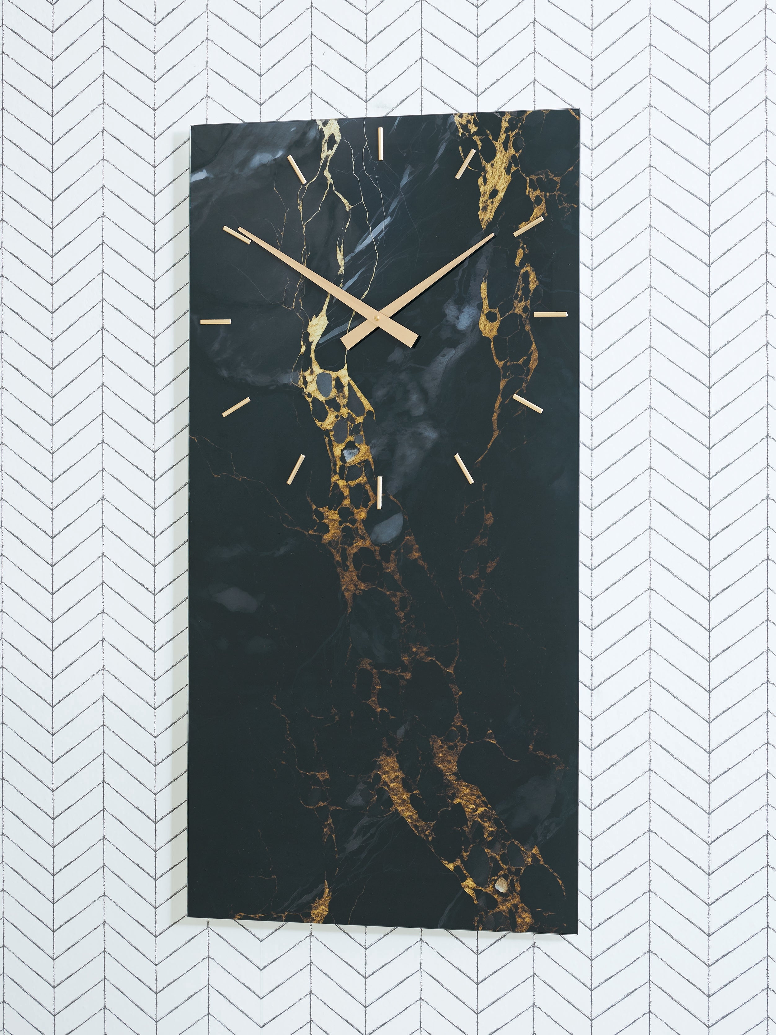 A2Z Furniture - Ashley Furniture - Teague Wall Decor - Wall Clock / Brown/Gray/Ivory - A8010432