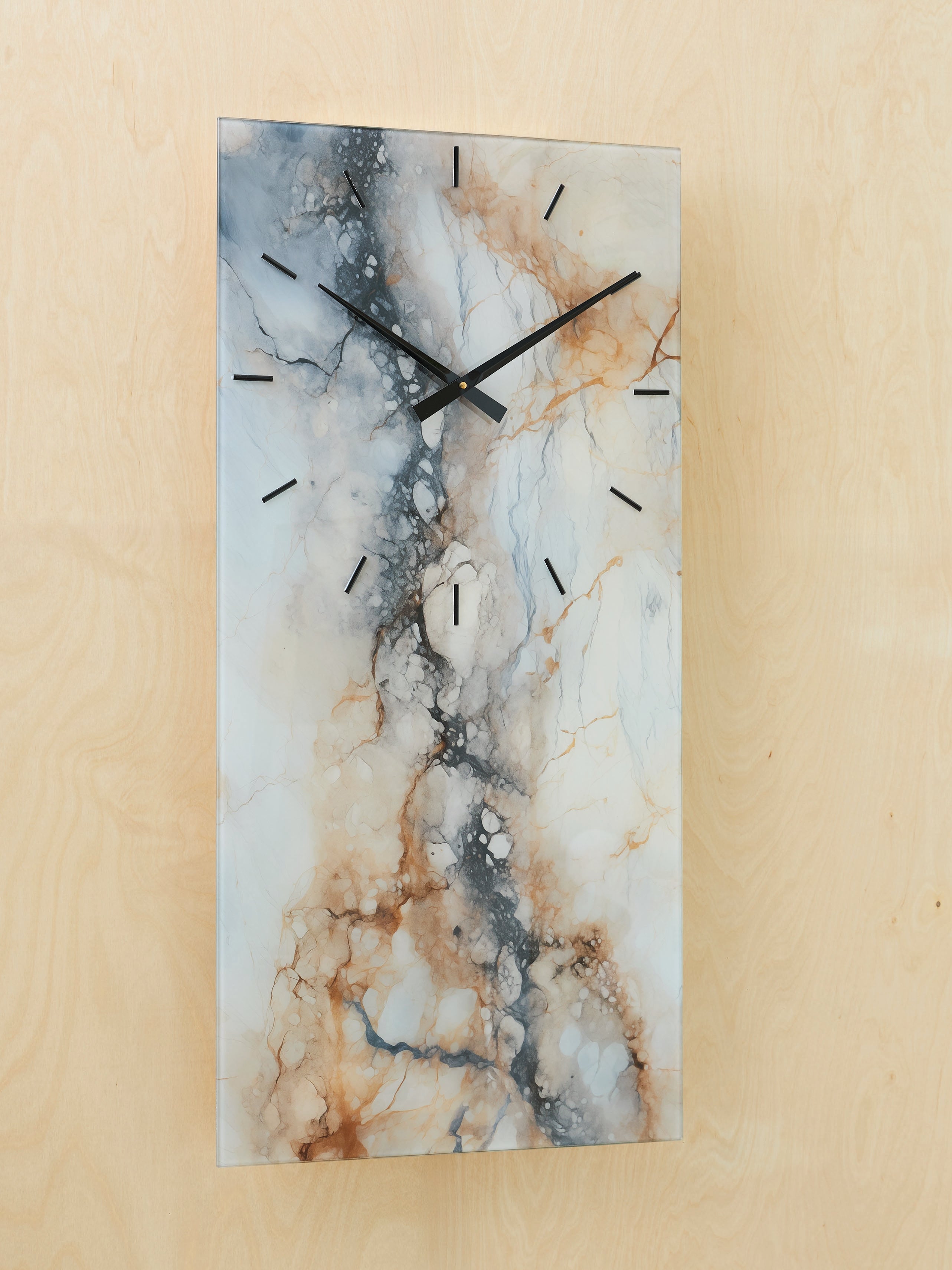 A2Z Furniture - Ashley Furniture - Teague Wall Decor - Wall Clock / Brown/Gray/Ivory - A8010432
