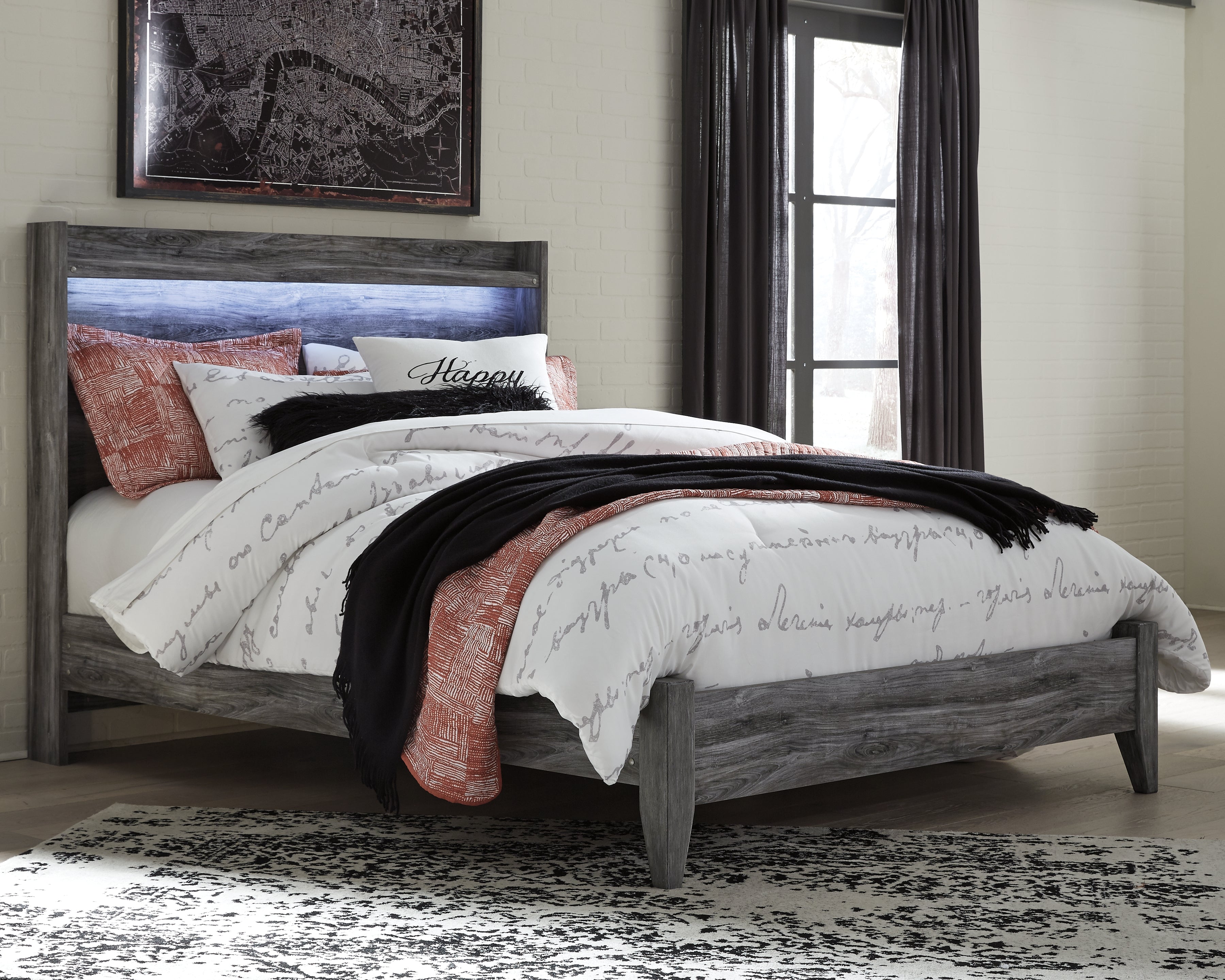 A2Z Furniture - Ashley Furniture - Baystorm Bedroom - Queen Panel Bed / Gray - B221B2