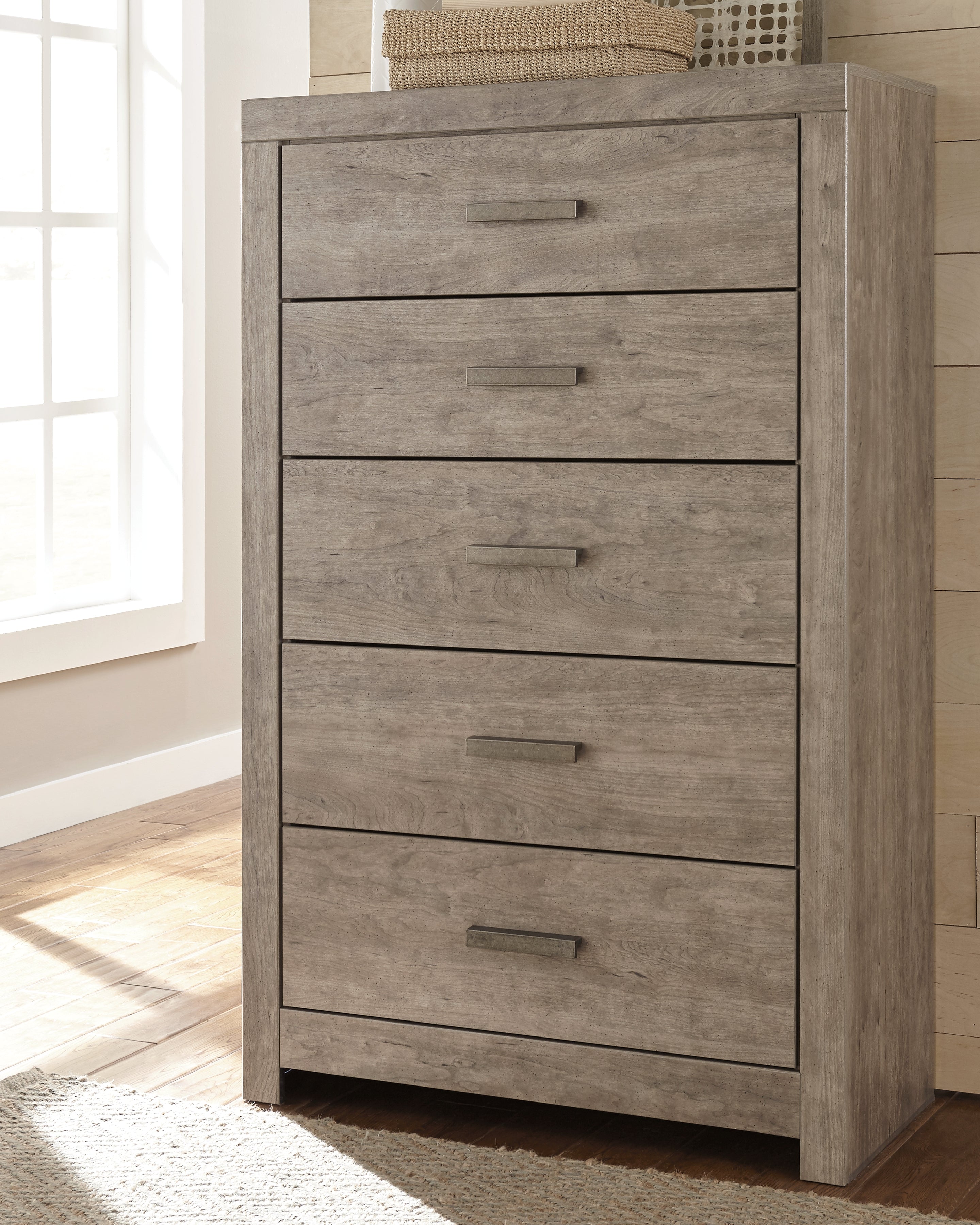A2Z Furniture - Ashley Furniture - Culverbach Bedroom - Five Drawer Chest / Gray - B070-46