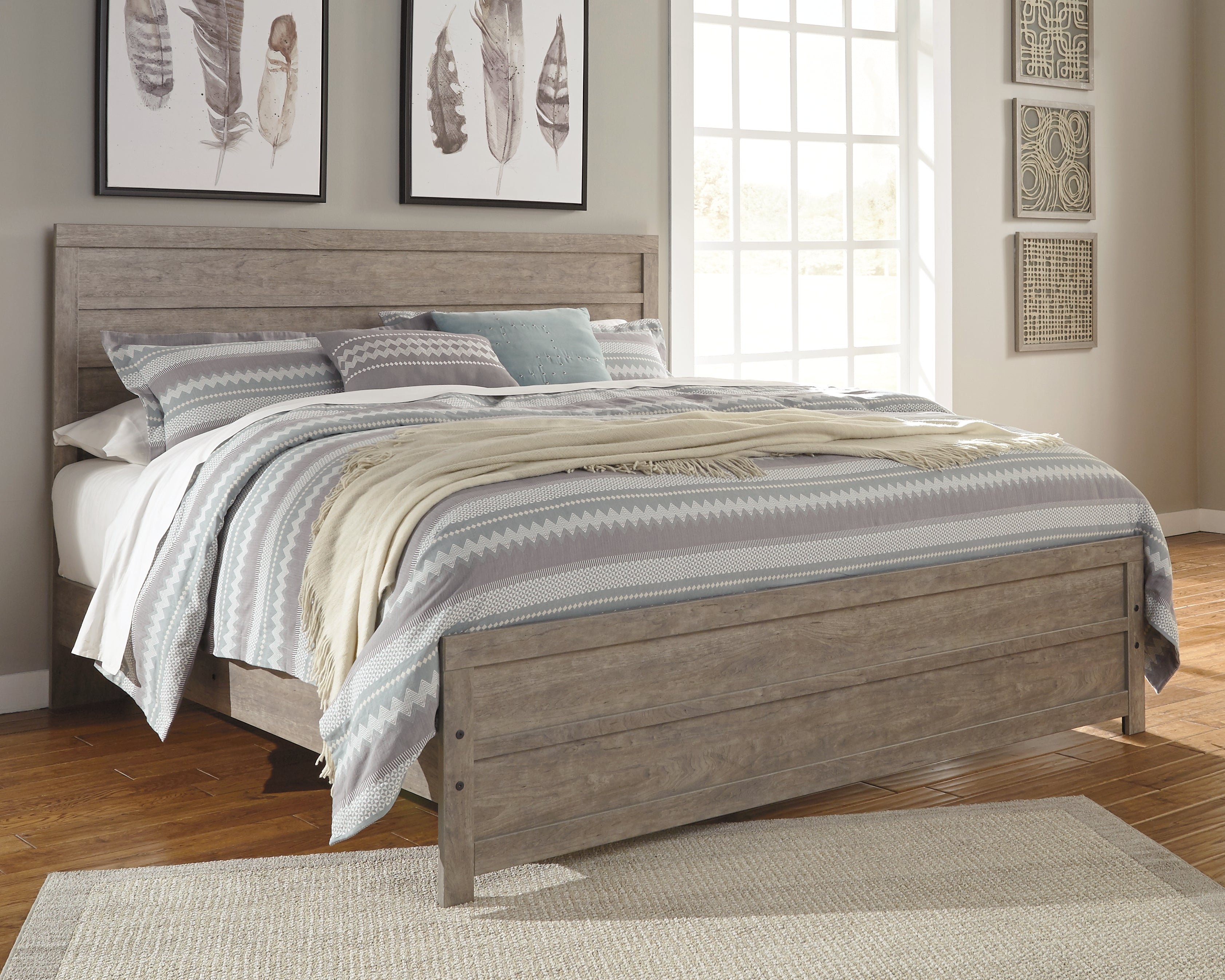 A2Z Furniture - Ashley Furniture - Culverbach Bedroom - King Panel Bed / Gray - B070B10