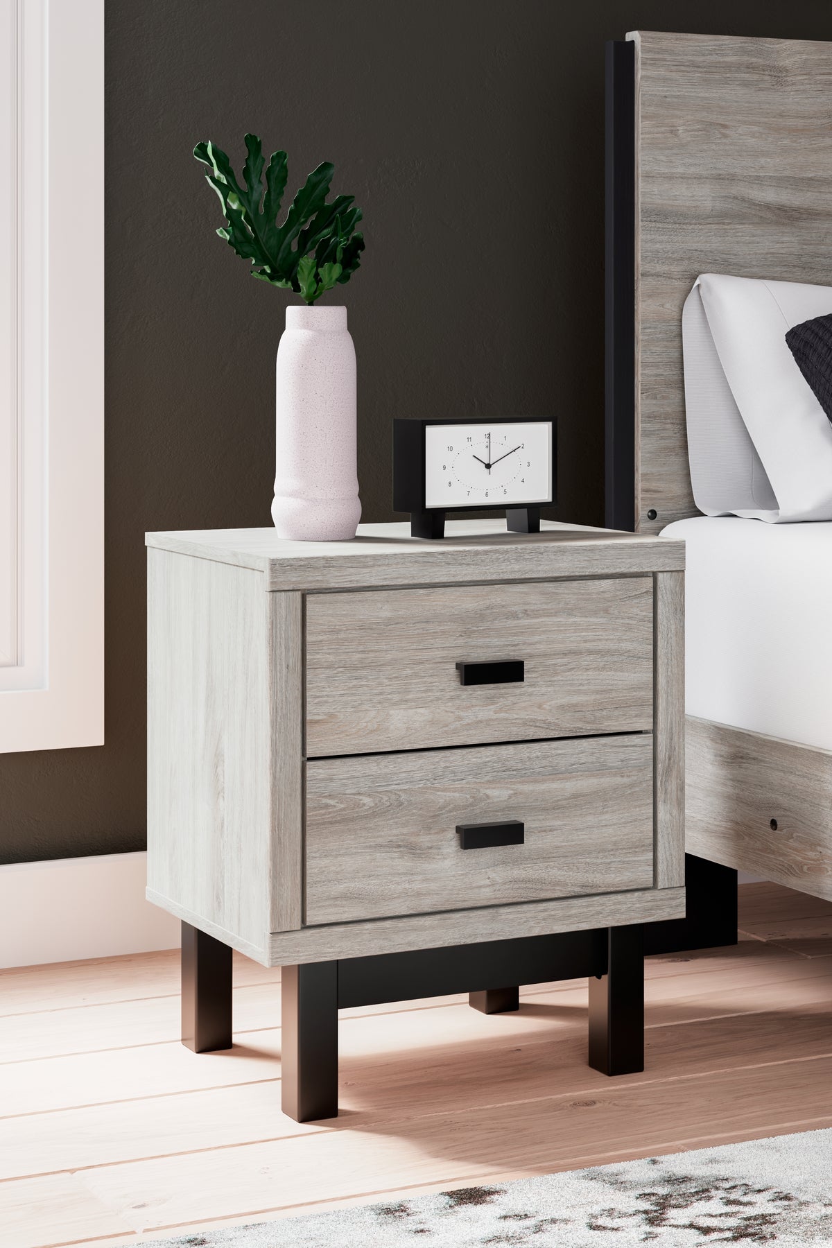 A2Z Furniture - Ashley Furniture - Vessalli Bedroom - King Panel Bed with Extensions / Gray - B1036B8